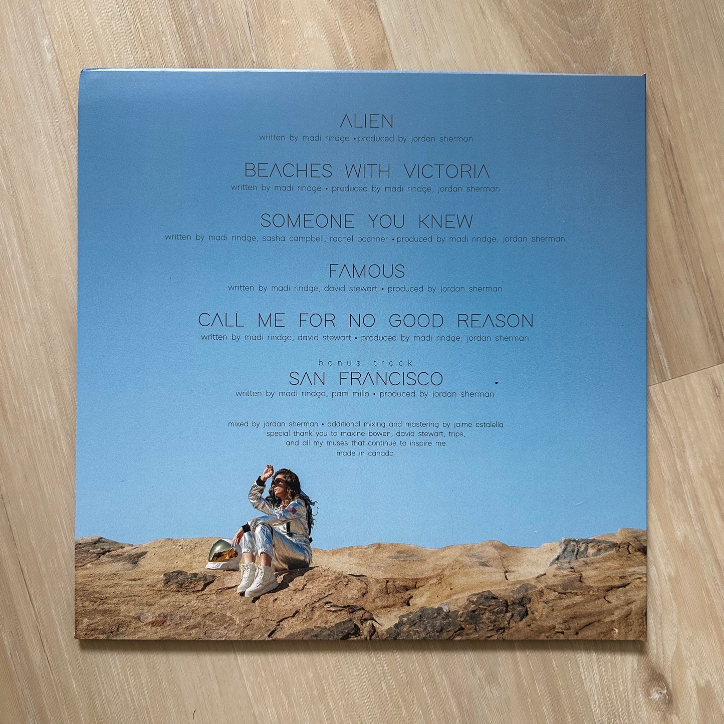 Autographed Vinyl "Running Out Of Oxygen"